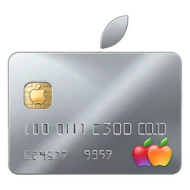 Shiny silver Apple credit card sticker