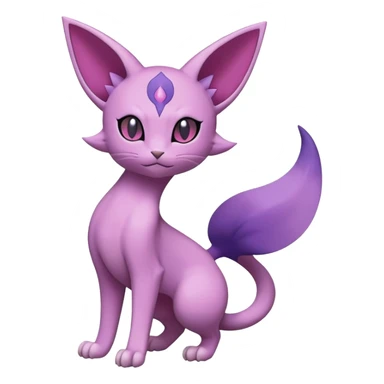 Purrloin-Espeon-Skitty-Pokémon-Fakémon-hybrid-creature (full body) sticker