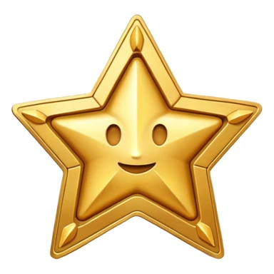 A cute 3D Stylized icon of Star Ticket for game sticker