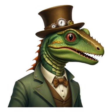 cinematic steam-punk -  hieronymus bosch phantasmagoric mutated creatures - hybrids of human and reptiles sticker