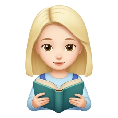 cute girl book sticker