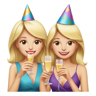 Divorce day celebration blonde women jumping  sticker