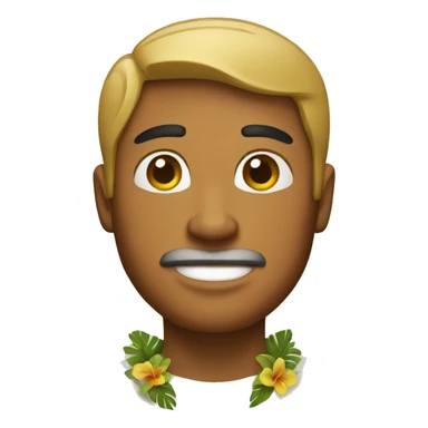 A Hawaiian man sticker