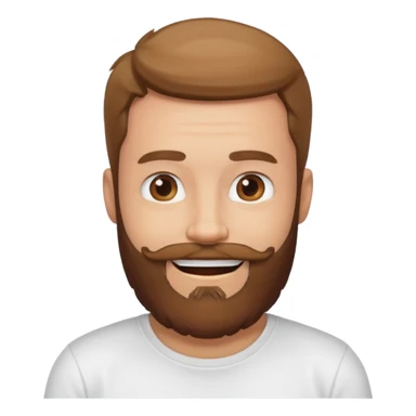 bearded man in white t shirt sticker