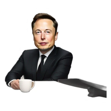 Elon musk qui pleure avec Emmanuel macron sticker
