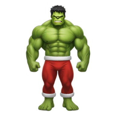 Hulk in a Santa suit sticker