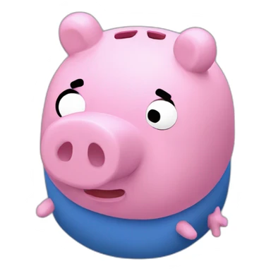 isometric-angry-peppa-pig sticker