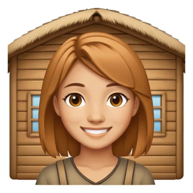 Monika with Hut sticker