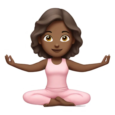 brunette yoga girl light pink clothes  sticker
