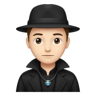 time traveler in black clothes sticker