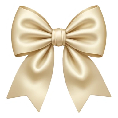 Cream bow sticker
