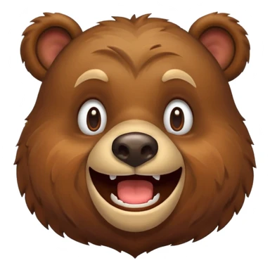 Happy hungry bear sticker