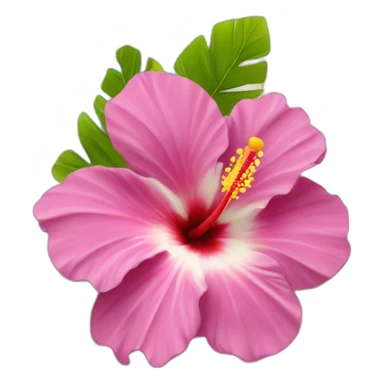 Flor de hibisco en la playa sticker