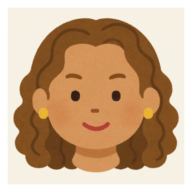 Beyonce's head only, no neck, in the style of Irasutoya, cute simple Japanese illustration, soft colors, round features sticker