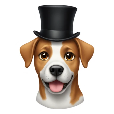 Dog with top hat  sticker
