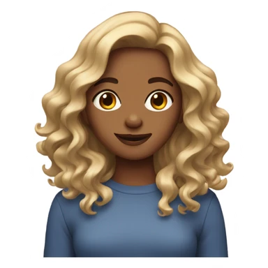 Wavy hair girl sticker