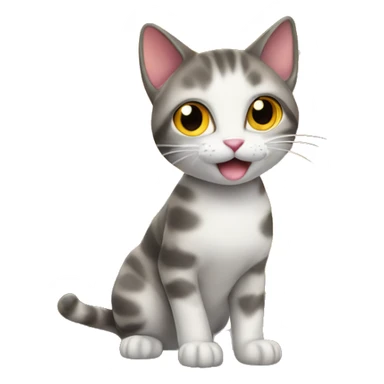 Cat in front of fire sticker