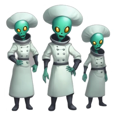 alien chef scifi roguelike rpg style inspired by slay the spire digital art sticker