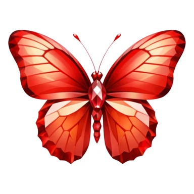 red 56-carat diamond shaped as butterfly sticker