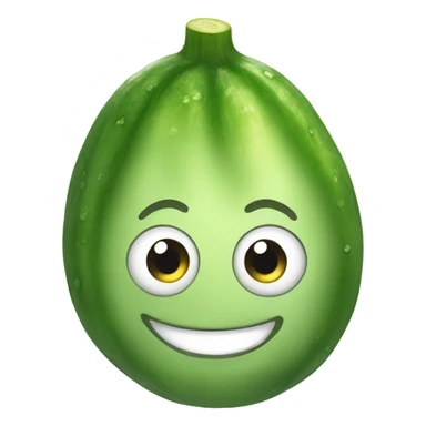 fast cucumber, smiling sticker