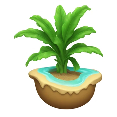 Plant in a surf table sticker