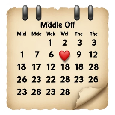 middleof the week sticker