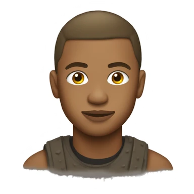 a Mbappe covered with mud emoji sticker