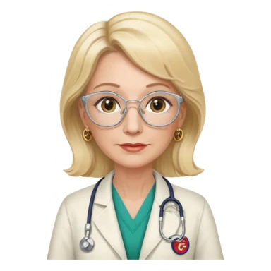 she is about 65 years old with blond hair, likes gucci, is a phd in cardiology sticker