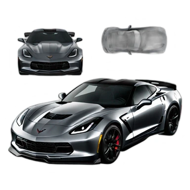 black c7 z06 sticker