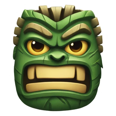 Angry tiki sticker
