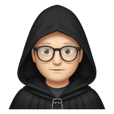 Man with glasses in cloak over head sticker
