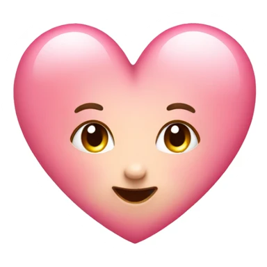 Cute blushing pink heart  sticker