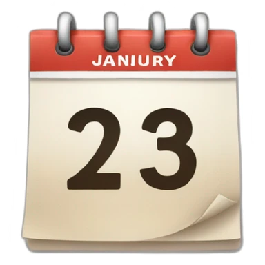 single date calendar for 24 January  sticker