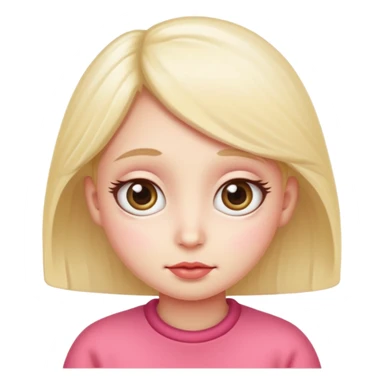 shy vanilla cream with big eyes and rosy cheeks sticker