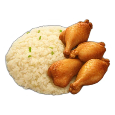 The most common type of food is chicken and rice  sticker