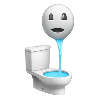 Fountain in the toilet sticker