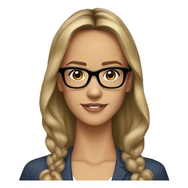 Caucasian Jessica alba with glasses  sticker