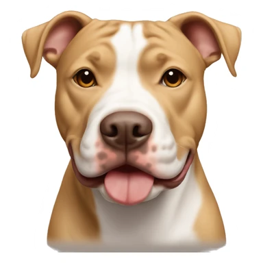 light brown and white pit-bull mixed with stafford sticker