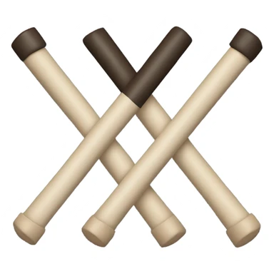 two batons in crisscross sticker