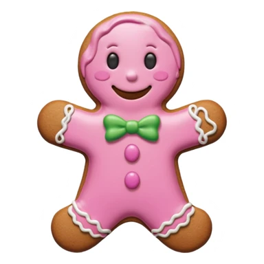 Gingerbread man pink sticker