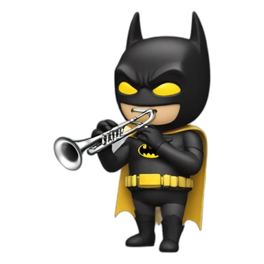 Batman playing clarinet  sticker