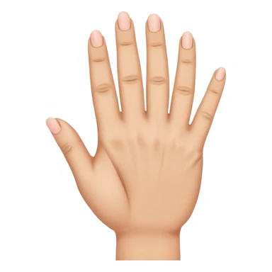 the ring finger, index finger, and middle finger facing up while the thumb and pinky finger are closed sticker