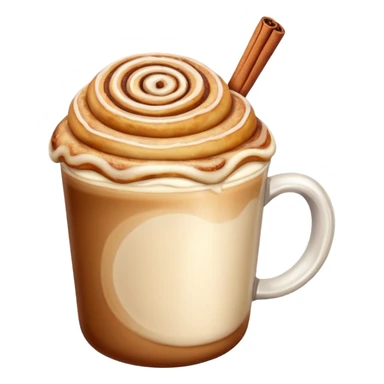 Latte and cinnamon roll sticker