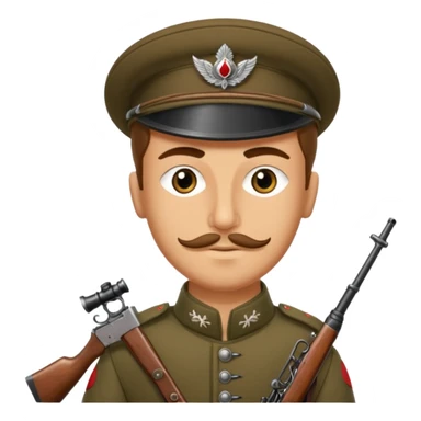 Ottoman infantryman, WW1, holding rifle sticker