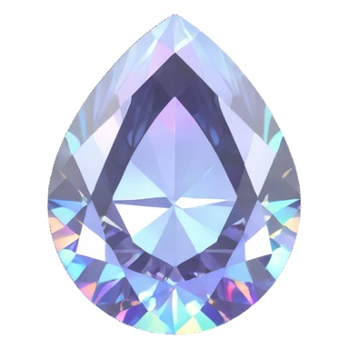 gemstone emoji, round white diamond in silver prongs, gentle holographic glow sticker