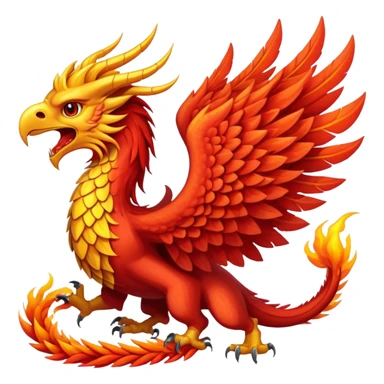 legendary gryphon phenix dragon combination with hydra heads sticker
