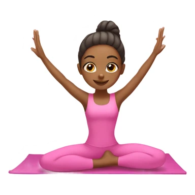 Cute girl doing pilates in pink, pilates princesa sticker