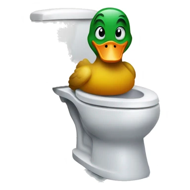  duck on the toilet  sticker