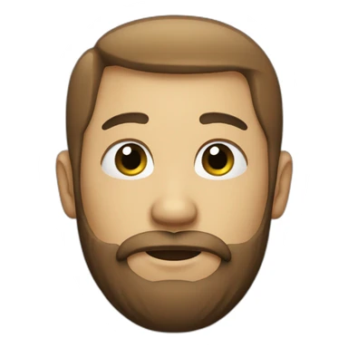 Big head little body with beard sticker