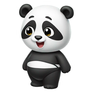 panda wearing swimsuit  sticker